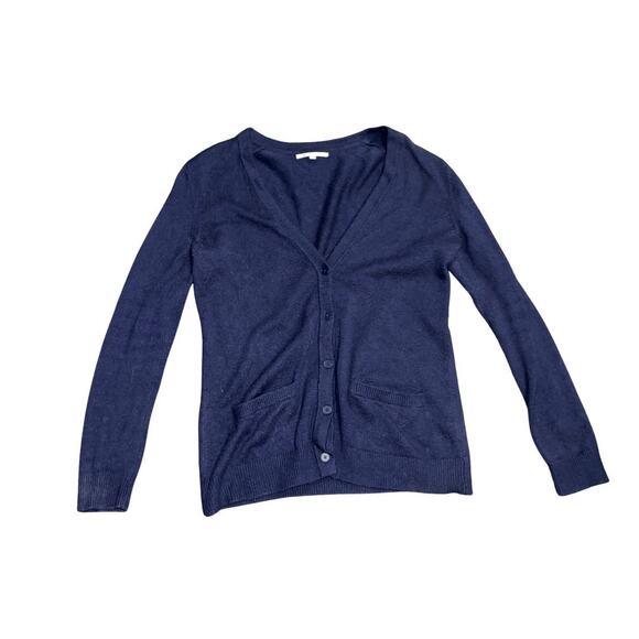 Gap Wool Blend Button Cardigan Size Medium Elbow Patches Preppy Casual Fall - Picture 1 of 4